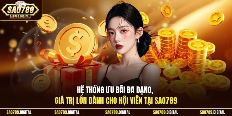Hệ thống ưu đãi đa dạng, giá trị lớn dành cho hội viên tại Sao789